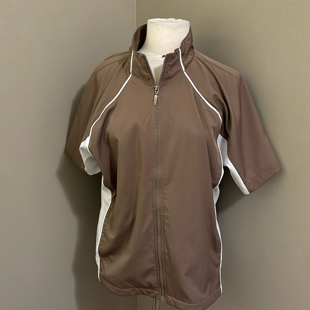 Izod Golf Short Sleeve Front Zipper Jacket Size XL